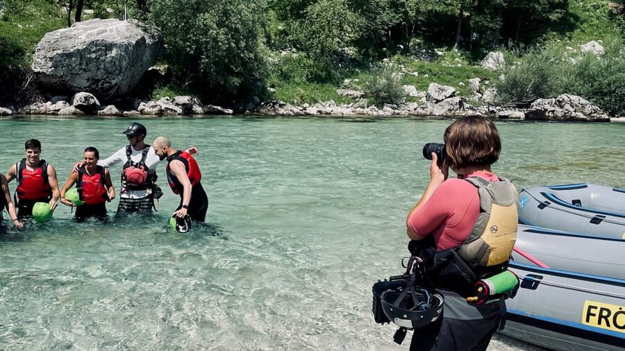 Bovec: Soča River Rafting Adventure with Photos and Drink - Timing on the river: break, short swim, and a photo stop