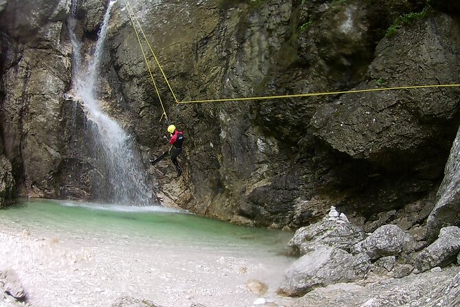 Canyoning In The Triglav National Park - The 50 Meter Waterfall Rappel: The Big Decision Moment