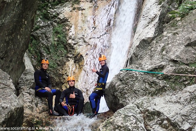 Canyoning Susec with leading local company - since 1989 - Guides you can trust: Albero, Jašha, and Andreas set the tone