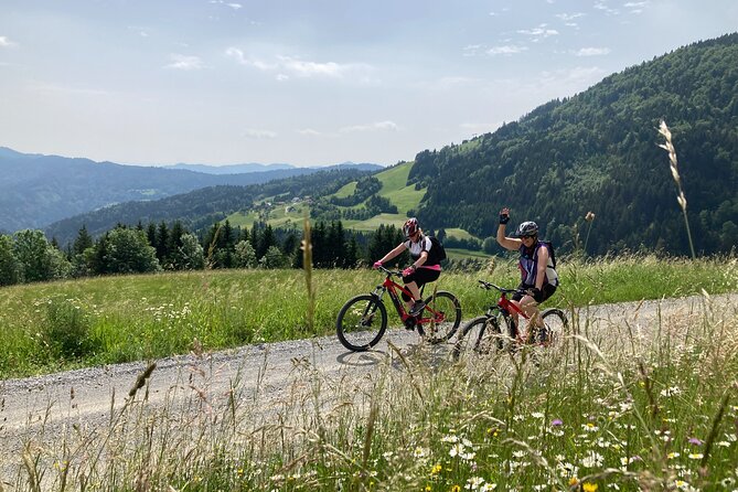 E-bike tour Škofja Loka - Javorje and the Pr Andrejon farm stop for local food vibes