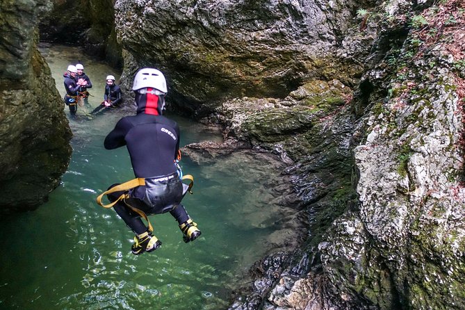 Family Canyoning near Lake Bled - The canyon adventure: jumps, slides, natural tunnels, abseils, and more