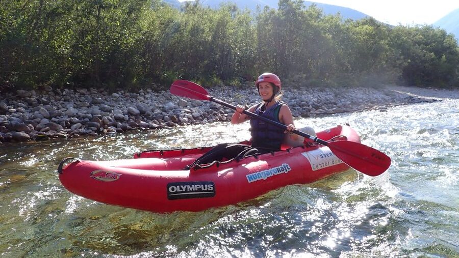From Bovec: Whitewater kayaking on the Soča River - First Practice on the Current: How You Learn Without Feeling Stuck