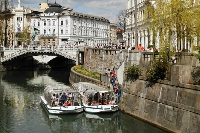 Guided Boat Tour in Ljubljana - Triple Bridge from the water, and the shortcut to city meaning