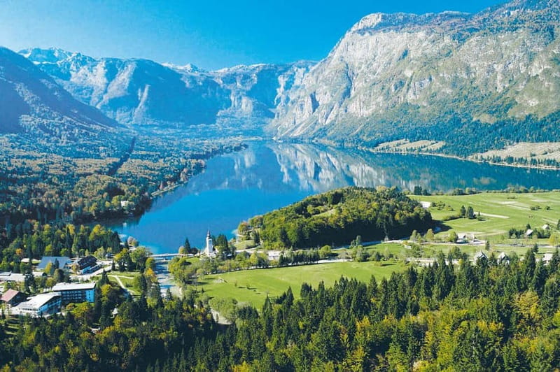 Ljubljana: Lake Bled and Bohinj Tour with Savica Waterfall - Lake Bled with the island church and that postcard shoreline