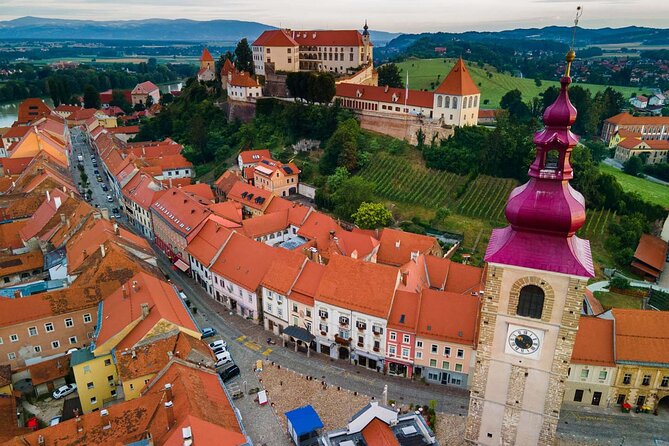 Maribor and Ptuj with entrance to Ptuj castle From Ljubljana - Old Vine House wine tasting: how to budget the extra €10