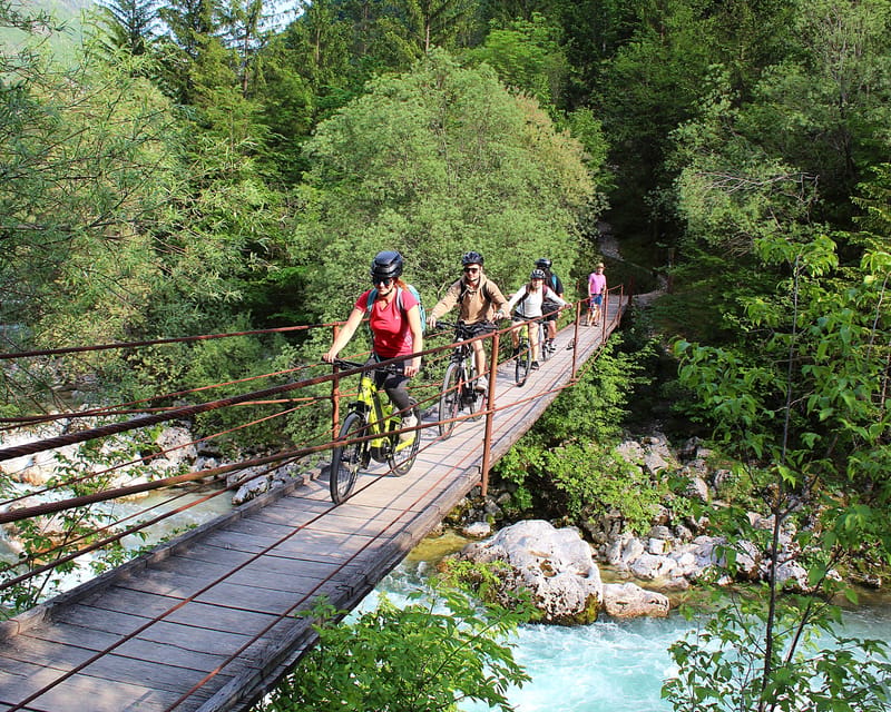 Private E-bike tour Soča valley: The ultimate explorer - Getting started at Čezsoča 71, then rolling into Bovec