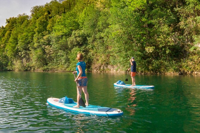Private Half Day Stand-up Paddle Boarding on the Soča River - Lake Time, Then the Soča Up-Canyon Feel