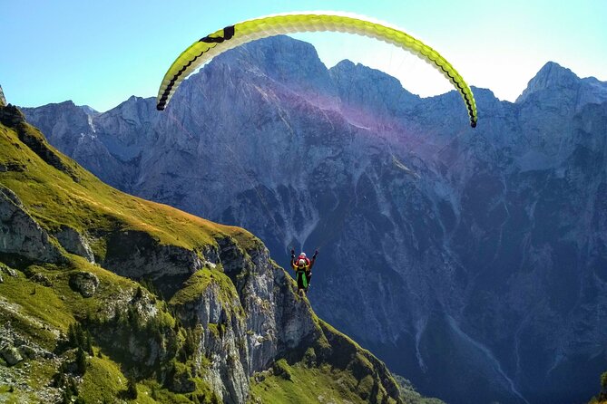 Private Paragliding Flight Experience over the Julian Alps - Soca Valley tandem paragliding from Bovec, with real local handling