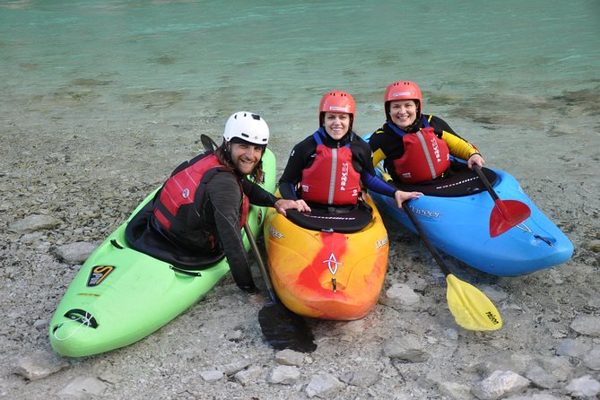 Whitewater Kayak Course on Soca River - Your Day 1 flow: SPORT MIX, gearing up, then a guided 5 to 10 km descent