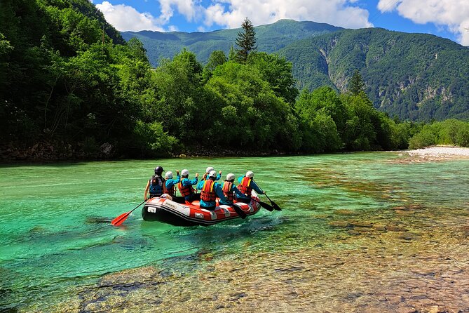 Whitewater Rafting on the Soča River in Bovec, Slovenia - Stop 1 on the itinerary: the Soča River run with swimming and jump spots