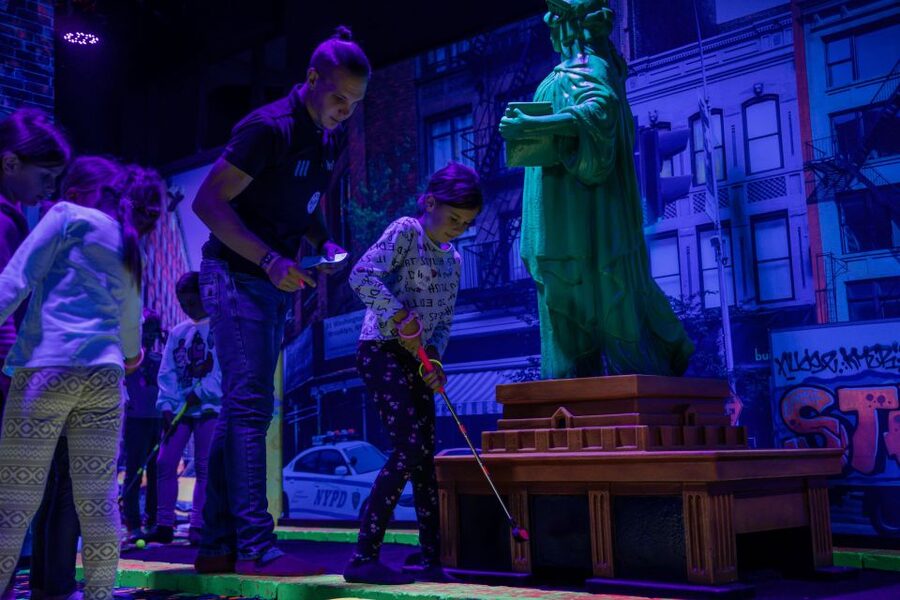 Woop! Glow golf: Ljubljana Btc City - No shoes allowed: the single rule that affects comfort and cost